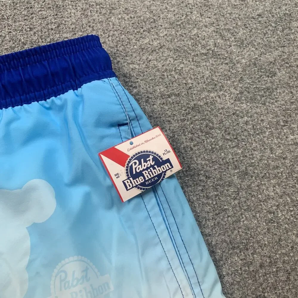 Pabst Blue Ribbon Board Shorts Mens 3XL Brief Lined PBR Beer on the Beach Swim